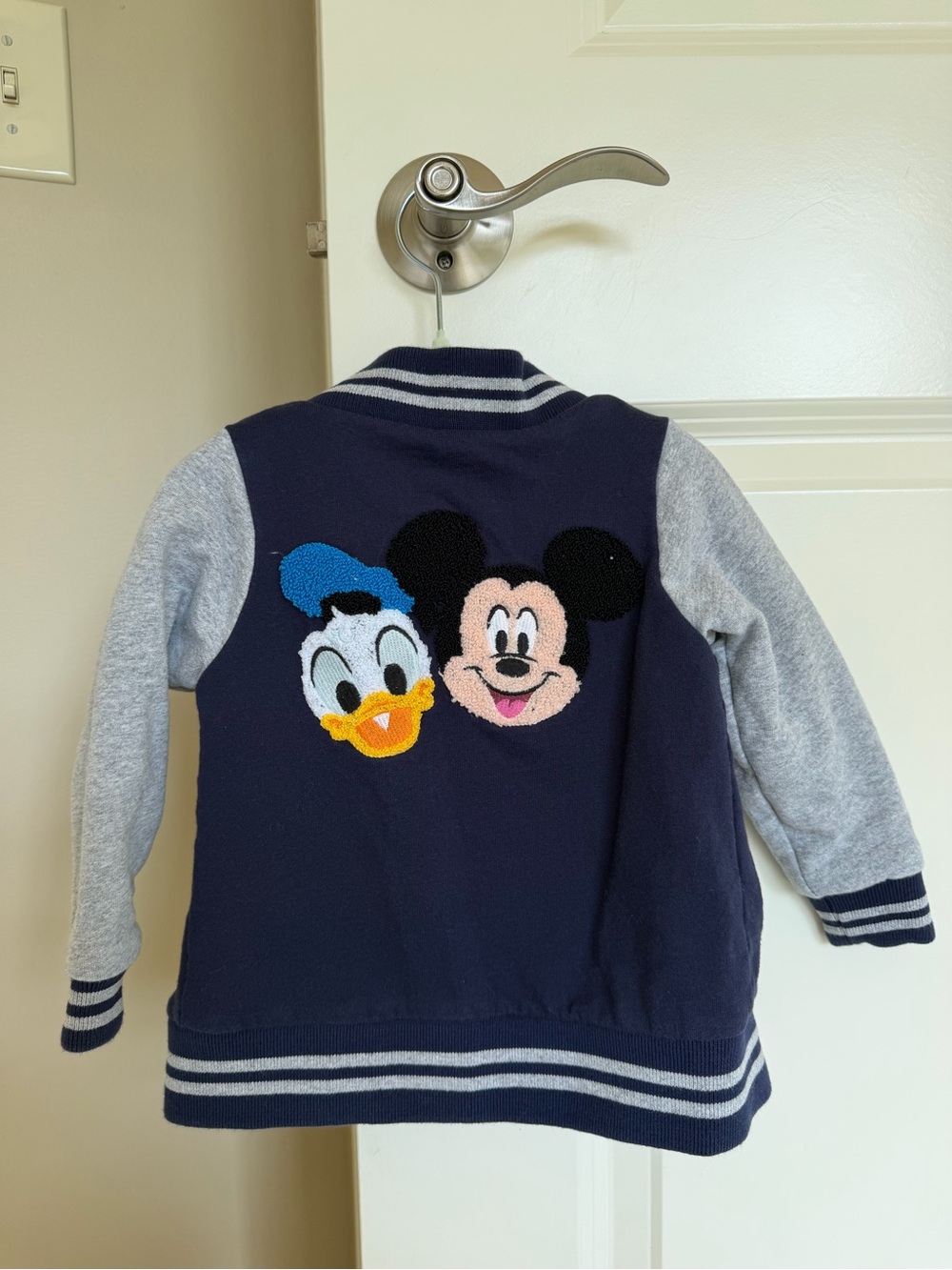 Disney Navy & Gray Mickey and Donald Kids Varsity Jacket